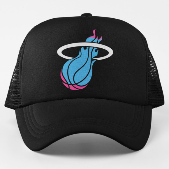 Other - NEW Miami Heat Vice Nights Logo Foam Trucker Mesh Snapback Hat BLACK